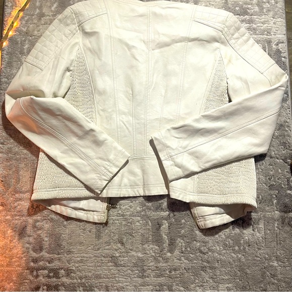 White Faux Leather Jacket - Picture 4 of 4